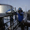 Giàn khoan dầu và khí đốt Novoprtovskoye ở Yamalo-Nenets Autonomous, cách Nadym, miền Bắc Nga 250km năm 2015. (Nguồn: AFP/TTXVN)