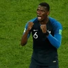 Cầu thủ Pháp Paul Pogba mừng chiến thắng trong trận bán kết World Cup 2018 giữa Pháp và Bỉ tại Saint Petersburg, Nga ngày 10/7. (Ảnh: AFP/TTXVN)