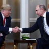 Tổng thống Nga Vladimir Putin (phải) và Tổng thống Mỹ Donald Trump tại hội nghị thượng đỉnh ở Helsinki, Phần Lan ngày 16/7. (Ảnh: AFP/TTXVN)