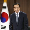 Bộ trưởng Thống nhất Hàn Quốc Cho Myoung-gyon phát biểu với báo giới tại thủ đô Seoul ngày 2/7. (Ảnh: EPA-EFE/TTXVN)