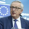 Chủ tịch EC Jean-Claude Juncker trong một cuộc họp báo tại Brussels, Bỉ. (Ảnh: THX/TTXVN)