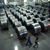 Thép được sản xuất tại nhà máy ở Hàm Đan, tỉnh Hà Bắc, Trung Quốc. (Nguồn: AFP/TTXVN)