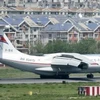 Máy bay của Hãng hàng không quốc gia Triều Tiên Air Koryo tại sân bay Đại Liên, Trung Quốc ngày 8/5. (Nguồn: Kyodo/TTXVN)