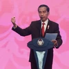 Tổng thống Indonesia Joko Widodo phát biểu tại một hội nghị ở đảo Bali. (Ảnh: AFP/TTXVN)