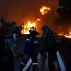 Quang cảnh vụ cháy rừng tại Hy Lạp. (Nguồn: Reuters)