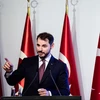 Bộ trưởng Tài chính Thổ Nhĩ Kỳ phát biểu tại Istanbul ngày 10/8. (Ảnh: AFP/TTXVN)
