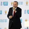 Tổng thống Thổ Nhĩ Kỳ Tayyip Erdogan phát biểu tại Đại hội toàn quốc của đảng Công lý và Phát triển (AKP) ở Ankara ngày 18/8. (Ảnh: AFP/TTXVN)