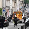 Cảnh sát gác tại thủ đô Paris, Pháp. (Ảnh: AFP/TTXVN)