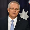 Ông Scott Morrison phát biểu tại cuộc họp báo ở Canberra, Australia ngày 24/8. (Ảnh: AFP/TTXVN)