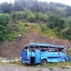 Hiện trường vụ tai nạn xe buýt ở thị trấn Svoge, Bulgaria ngày 25/8. (Ảnh: AFP/TTXVN)