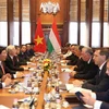 Tổng Bí thư Nguyễn Phú Trọng hội đàm với Thủ tướng Hungary Viktor Orban. (Ảnh: Trí Dũng/TTXVN)