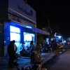 Hiện trường vụ cướp ngân hàng tại Tiền Giang. (Ảnh minh họa. Nam Thái/TTXVN)