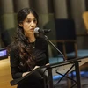 Cô Nadia Murad, 25 tuổi, nhà hoạt động nhân quyền người Yazidi, ở tỉnh Sinjar, miền Bắc Iraq, được Ủy ban Nobel Na Uy trao giải Nobel Hòa bình 2018. (Ảnh: AFP/TTXVN)