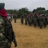 Các tay súng ELN tại khu vực San Juan, Choco, Colombia ngày 19/11/2017. (Ảnh: AFP/TTXVN)