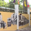 [Video] Tranh bích họa vẽ trên tường bao quanh THPT Phan Đình Phùng