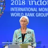 Tổng giám đốc IMF Christine Lagarde phát biểu tại Washington DC., Mỹ ngày 1/10/2018. (Ảnh: THX/TTXVN)