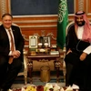 Ngoại trưởng Mỹ Mike Pompeo và Thái tử Saudi Arabia Mohammed bin Salman trong cuộc gặp ngày 16/10. (Nguồn: Reuters)