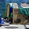 Người vô gia cư trên đường phố Mỹ. (Nguồn: AFP/TTXVN)