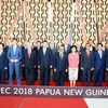 Các Nhà lãnh đạo APEC chụp ảnh chung. (Ảnh: Thống Nhất/TTXVN)