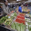 Trong ảnh: Một khu chợ ở Rome, Italy. (Ảnh: AFP/TTXVN)