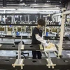 Công nhân lắp ráp các bộ phận của máy bay Airbus A320 tại nhà máy ở Cáp Nhĩ Tân, thủ phủ tỉnh Hắc Long Giang, Đông Bắc Trung Quốc. (Nguồn: EPA-EFE/TTXVN)