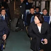 Đoàn tàu chở đoàn đại biểu người Hàn Quốc tới Triều Tiên ngày 30/11/2018. (Ảnh: Yonhap/TTXVN)