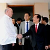 Bộ trưởng Xây dựng Việt Nam Phạm Hồng Hà và Bộ trưởng Ngoại thương và Đầu tư nước ngoài Rodrigo Malmierca Díaz. (Ảnh: Vũ Lê Hà/TTXVN)