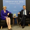Tổng thống Mauricio Macri và Thủ tướng Anh Theresa May tại cuộc gặp lịch sử. (Nguồn: EPA)