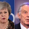 Thủ tướng Anh Theresa May và cựu thủ lĩnh Công đảng Tony Blair. (Nguồn: Getty images)