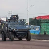 Cảnh sát tuần tra tại Kinshasa, Cộng hòa Dân chủ Congo. (Ảnh: AFP/TTXVN)