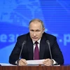 Tổng thống Nga Vladimir Putin trong cuộc họp báo thường niên tại Moskva ngày 20/12/2018. (Ảnh: AFP/TTXVN)