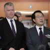 Đặc phái viên của Mỹ về Triều Tiên Stephen Biegun (trái) và người đồng cấp Hàn Quốc Lee Do-hoon. (Nguồn: Yonhap)