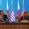 Ngoại trưởng Mỹ Mike Pompeo và người đồng cấp Qatar Sheikh Mohammed bin Abdulrahman Al Thani. (Nguồn: middleeastmonitor.com)