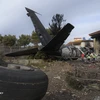 Hiện trường vụ rơi máy bay. (Nguồn: mehrnews.com)