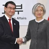 Ngoại trưởng Nhật Bản Taro Kono có thể gặp người đồng cấp Hàn Quốc Kang Kyung-wha. (Nguồn: Kyodo)