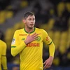 Cầu thủ Emiliano Sala trong trận đấu giữa CLB Nantes và Montpellier tại Giải vô địch quốc gia Pháp, diễn ra trên sân vận động La Beaujoire ở Nantes, Pháp, ngày 8/1/2019. (Ảnh: AFP/TTXVN)