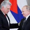 Tổng thống Nga Vladimir Putin và Chủ tịch Hội đồng nhà nước và Hội đồng bộ trưởng Cuba Miguel Diaz-Canel. (Nguồn: Reuters)
