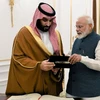 Thái tử Saudi Arabia Mohammed Bin Salman (trái) và Thủ tướng Ấn Độ Narendra Modi. (Nguồn: Twitter)