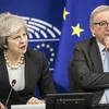 Thủ tướng Anh Theresa May và Chủ tịch Ủy ban châu Âu (EC) Jean-Claude Juncker. (Nguồn: AP)