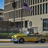 Quang cảnh bên ngoài Đại sứ quán Mỹ tại La Habana, Cuba. (Nguồn: AFP/TTXVN)