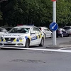 Cảnh sát New Zealand phong tỏa khu vực gần một nhà thờ Hồi giáo ở Christchurch sau vụ xả súng ngày 15/3/2019. (Ảnh: AFP/TTXVN)