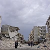 Cảnh đổ nát sau một cuộc không kích tại thành phố Idlib, Syria, ngày 14/3/2019. (Ảnh: AFP/TTXVN)