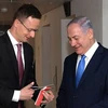 Ngoại trưởng Hungary Péter Szijjártó và Thủ tướng Israel Benjamin Netanyahu. (Nguồn: timesofisrael.com)