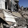 Hiện trường một vụ oanh tạc tại Sanaa, Yemen ngày 1/2/2019. (Ảnh: THX/TTXVN)