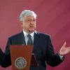 Tổng thống Mexico Andres Manuel Lopez Obrador phát biểu tại Mexico City. (Ảnh: AFP/TTXVN)