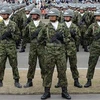 Lực lượng Phòng vệ Mặt đất tại căn cứ quân sự Asaka, Tokyo, Nhật Bản. (Nguồn: AFP/TTXVN)