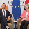 Thủ tướng Leo Varadkar và người đồng cấp Anh Theresa May. (Nguồn: westerntelegraph.co.uk)
