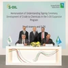 Quang cảnh lễ ký kết giữa tập đoàn dầu khí Aramco của Saudi Arabia với công ty lọc dầu S-Oil của Hàn Quốc. (Nguồn: ewswire.ca)