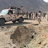 Lực lượng an ninh được triển khai tại hiện trường vụ tấn công ở Aden, Yemen, ngày 1/8/2019. (Ảnh: AFP/TTXVN)