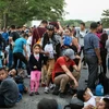 Người di cư Trung Mỹ trong hành trình tới Mỹ tại khu vực Tapachula, bang Chiapas, Mexico. (Ảnh: AFP/TTXVN)